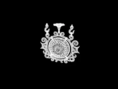 Low Poly Stylized Ancient Ritual Gong Low-poly 3D model