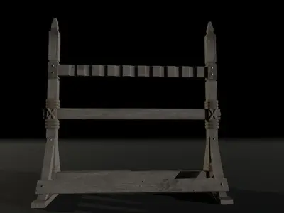 Stand for spear Low-poly 3D model