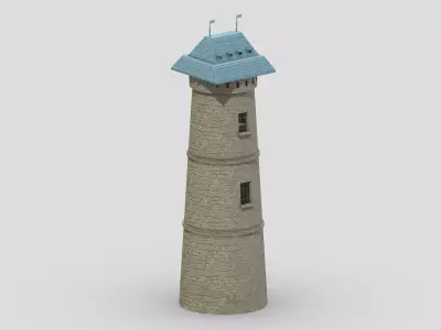 Medieval Castle Module 12 Low Poly PBR Realisti Low-poly 3D model
