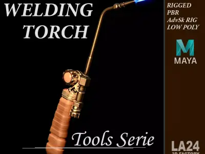 Welding Torch Low-poly 3D model