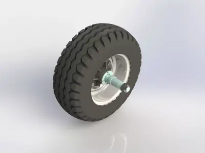 Agricultural wheel hub 10-75x15 Low-poly 3D model