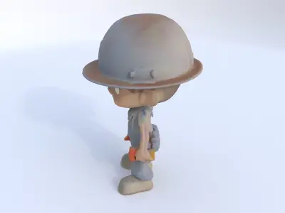 Construction Worker female 3D model