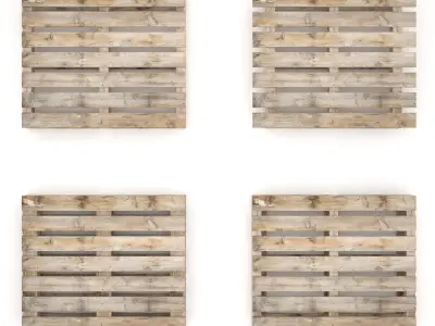 European wood pallet - 02 Low-poly 3D model