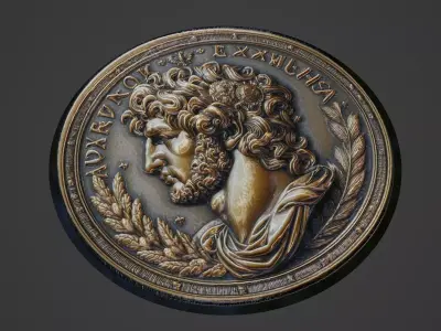 Alexander the Great Medallion 3D print model