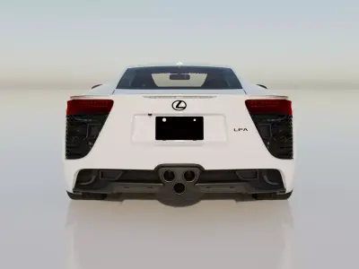 Lexus LFA 2012 High Detail Game Ready Cinematic Low-poly 3D model