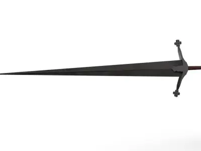 dark sword Free low-poly 3D model buy