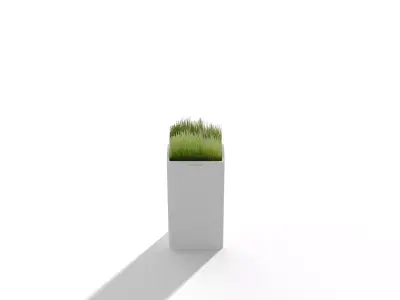 Futuristic Roadside Plant Pot Low-poly 3D model