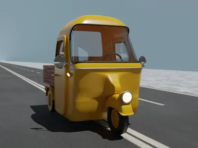 Cartoon Car Low-poly 3D model