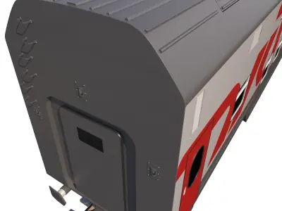 Train Double-decker wagon RUS 3D model