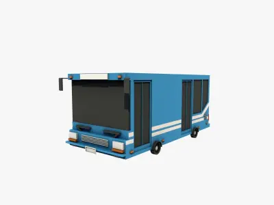 Lowpoly Bus Free low-poly 3D model