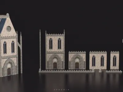 Hatron Catedral  Low-poly 3D model