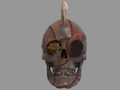 Steampunk Skull 3D model