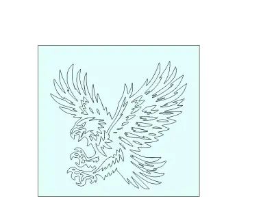 Eagle Wall Art Mold 3D Model for Casting 3D model