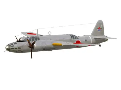 Ki49 Type 100 heavy bomber Donryu 3D model