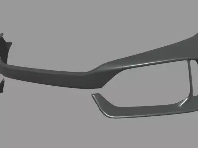 Front Bumper Honda Civic Type R 2020 Custom Low-poly 3D model