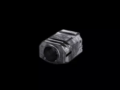  Muzzle brake mechanical part technical industrial 3D model