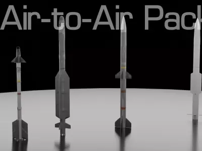 Air-to-Air Missile Pack 3D model