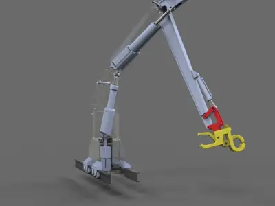 Anchor handling crane 3D print model