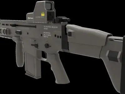 fn scar assault rifle 3D model purchase