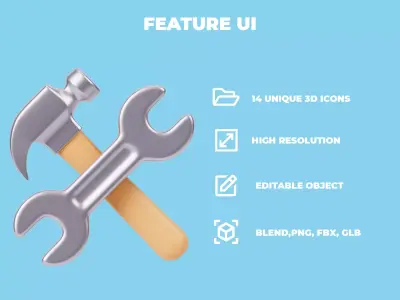Home Tools 3D Icon Pack 3D model