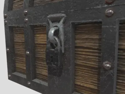 Medieval Low Poly Chest Free 3D model