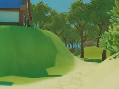Hilltop Village 3D model purchase