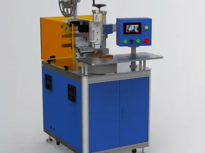 Double station rotary labeling machine 3D model