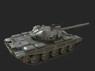 PBR 2 coatings  T-62 main battle tank of the Soviet Union T62 Low-poly 3D model
