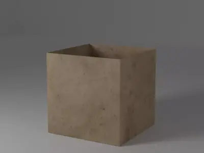 Simple Cardboard Box Created in Blender Free 3D model