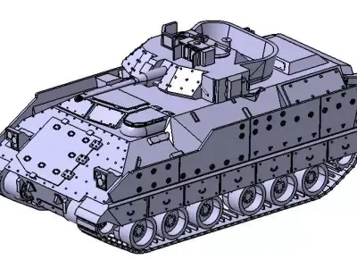 M2A2 Bradley 3D print model