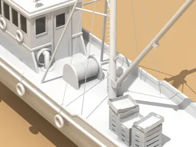Fishing boat 01 3D model