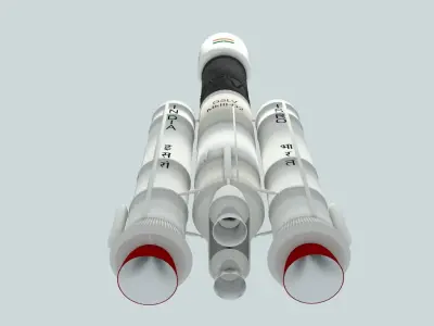 LVM-3 Mk3 ISRO Space Rocket 3D model