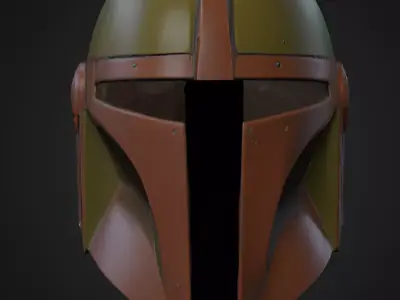 Star Wars Mandalorian helmet V1 Free 3D print model