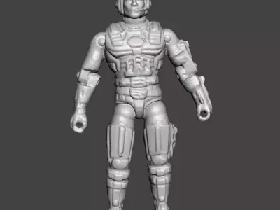 CAPTAIN POWER MAJOR HAWK MASTERSON 1986 TOY 4 INCH FIGURE 3D print model