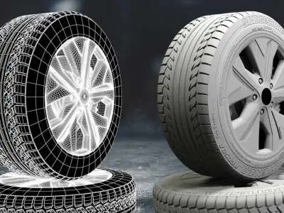 kia car tyre 3D model