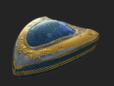 realistic mirror mimetic spaceship Free low-poly 3D model