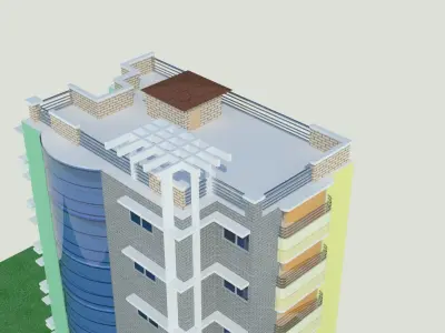 Office commercial residential Building outlook model 3D print model