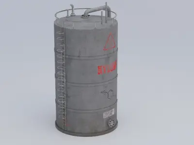 Industrial xylene storage tank 3D model