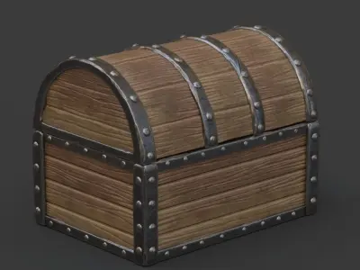 Chest wooden 3D model