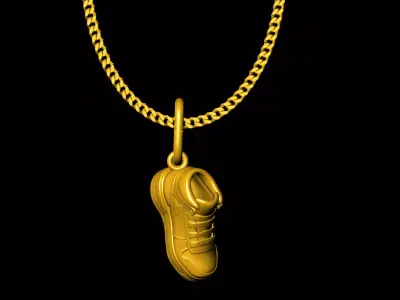 Shoe Sneaker pendant charms - one inch pendant 3D print model