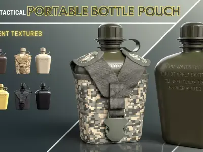 Military-Tactical Portable Bottle Pouch Free 3D model
