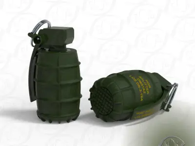 German DM51 hand grenade assembly printable moulage 3D model