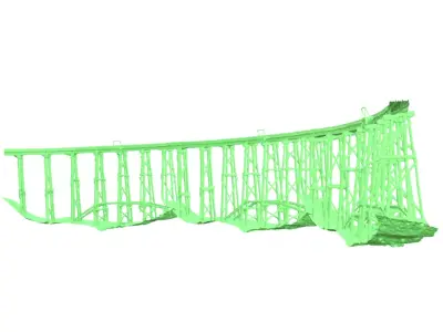 Railway track bridge 3D model