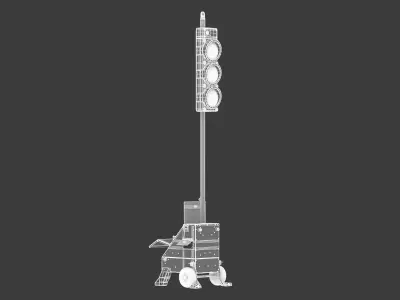 Portable Traffic Light 3D model