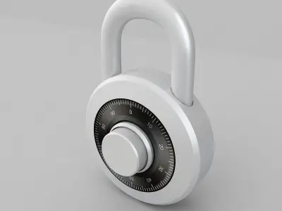 Padlock 3D model purchase