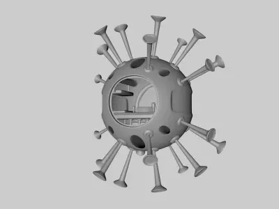 Corona Spaceship 3D model