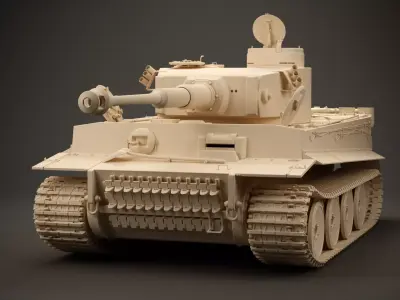 Tiger I tank 3D model purchase