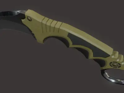 Tactical Karambit Low-poly 3D model