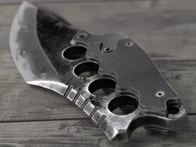 Combat hunter knife low poly Low-poly 3D model