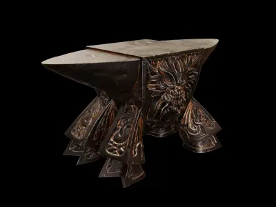 Anvil Wild Boar Low-poly 3D model